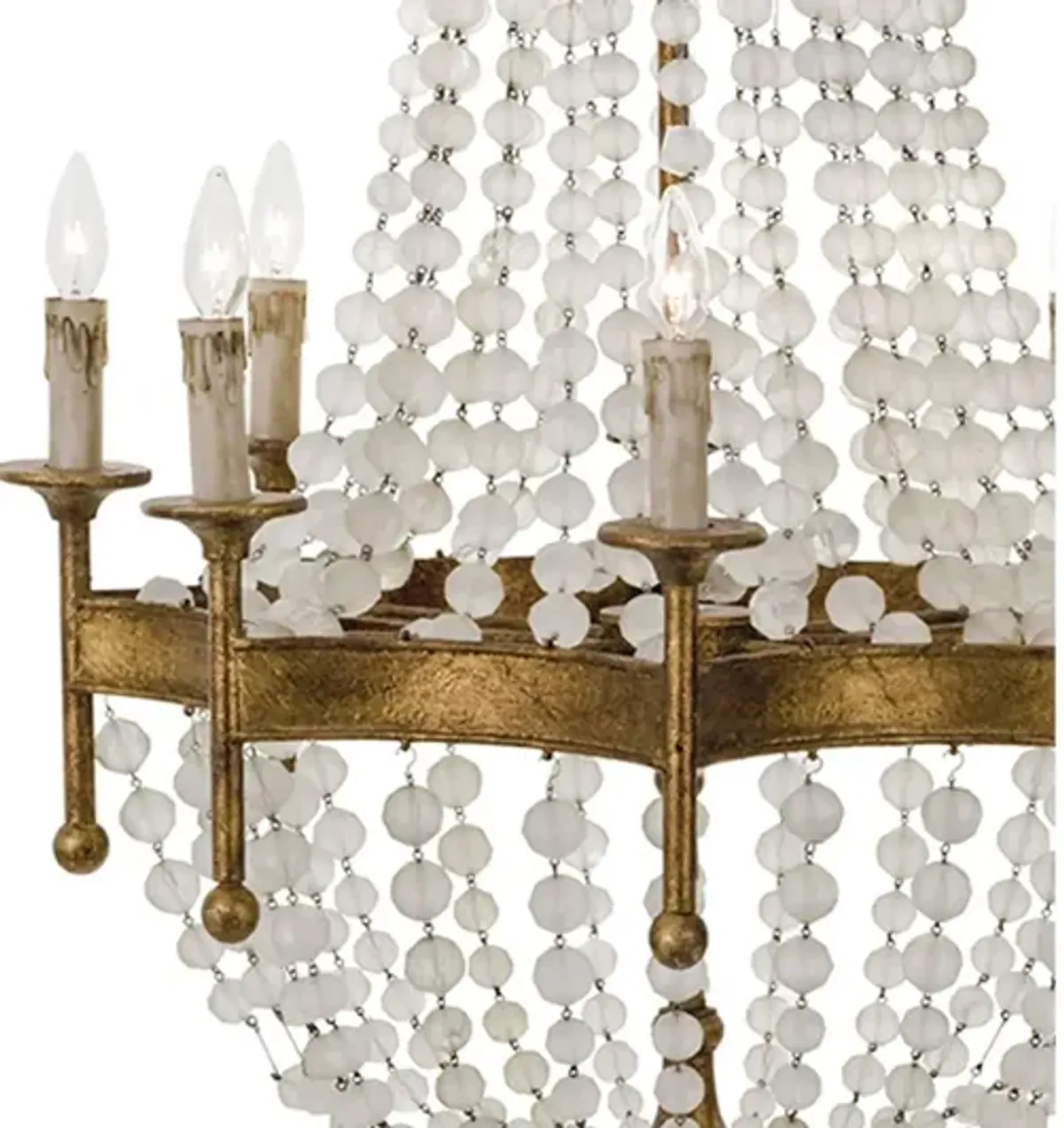 Frosted Crystal Bead Chandelier by Regina Andrew