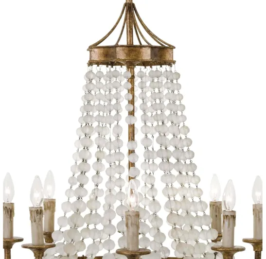 Frosted Crystal Bead Chandelier by Regina Andrew