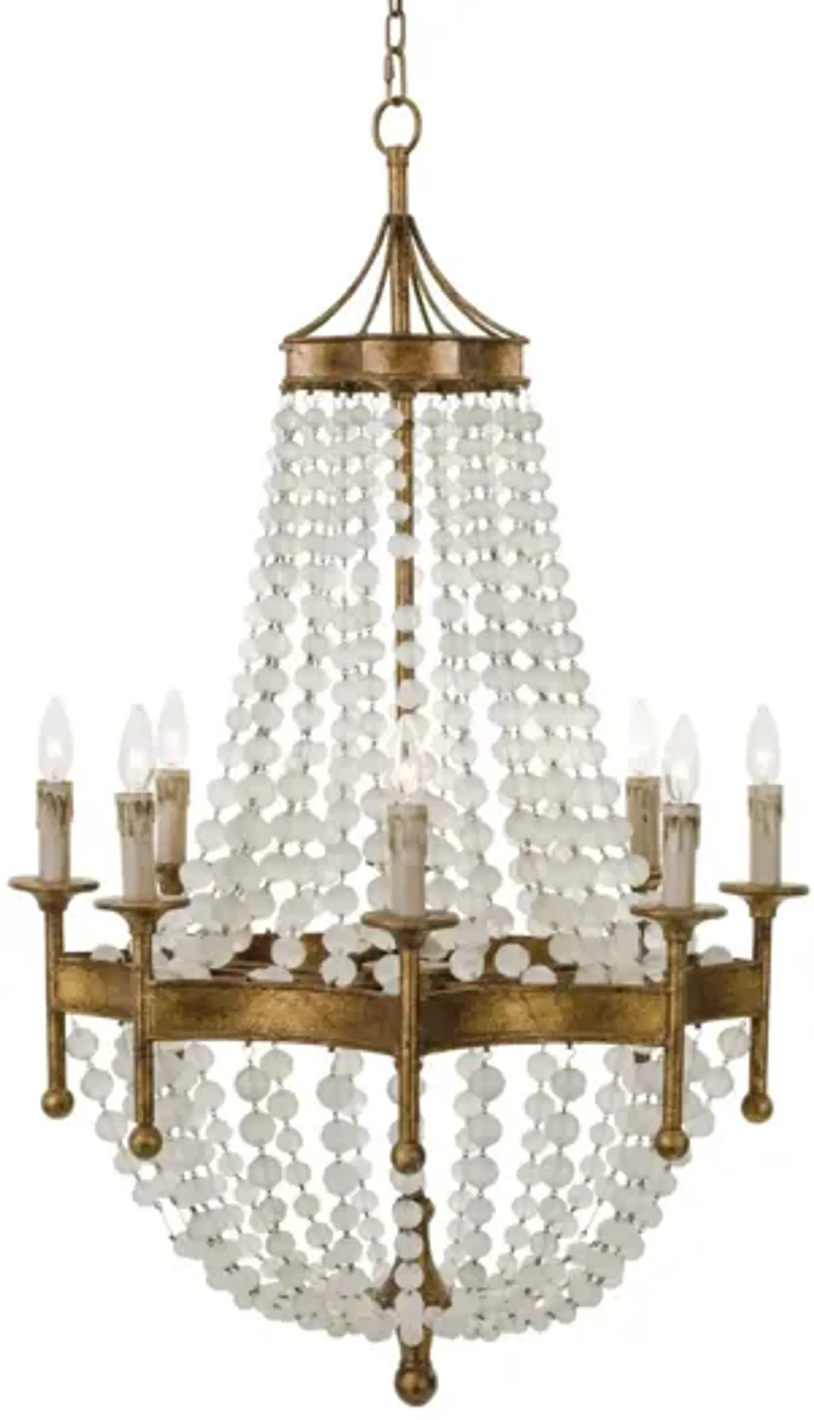 Frosted Crystal Bead Chandelier by Regina Andrew