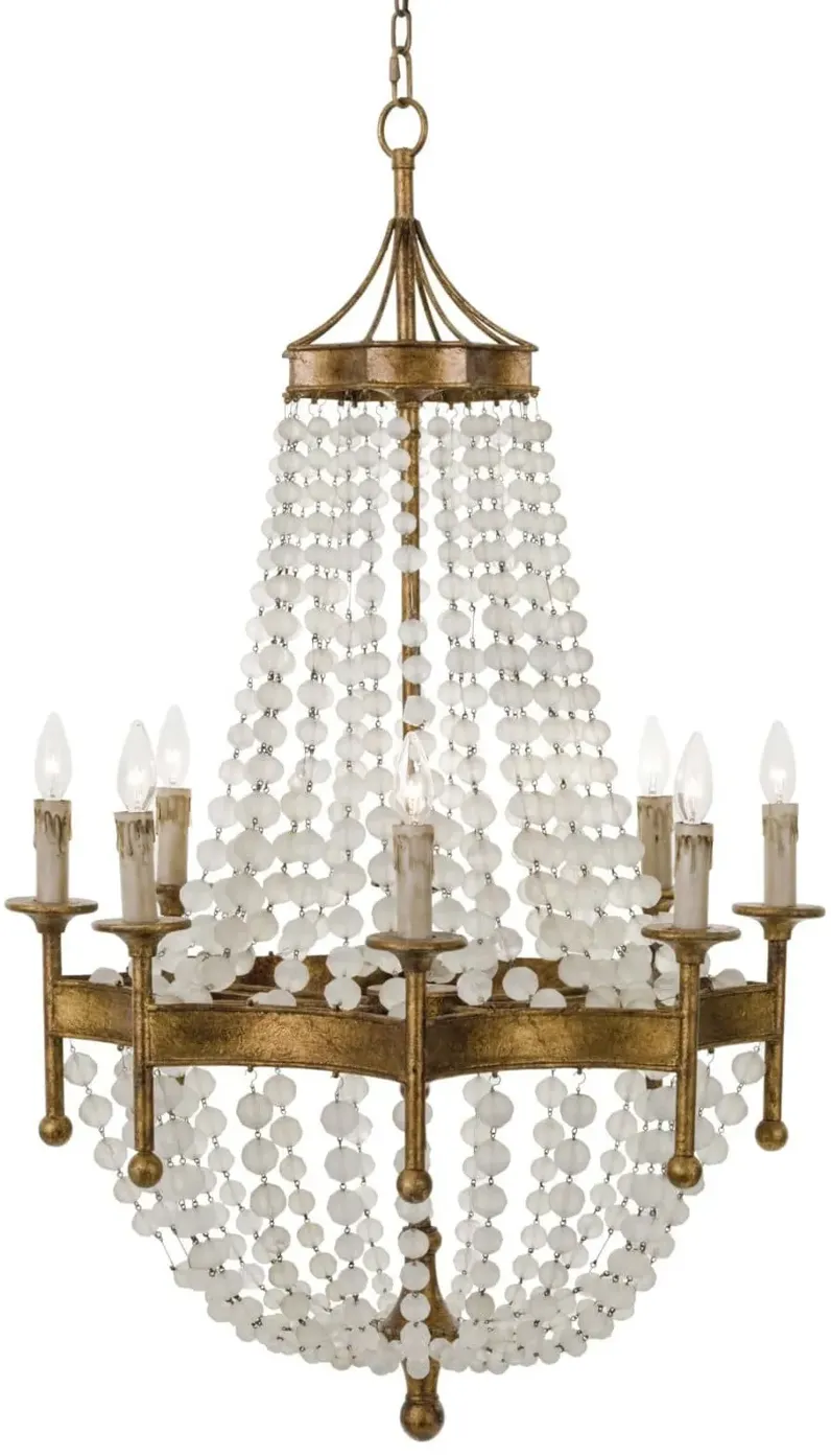 Frosted Crystal Bead Chandelier by Regina Andrew