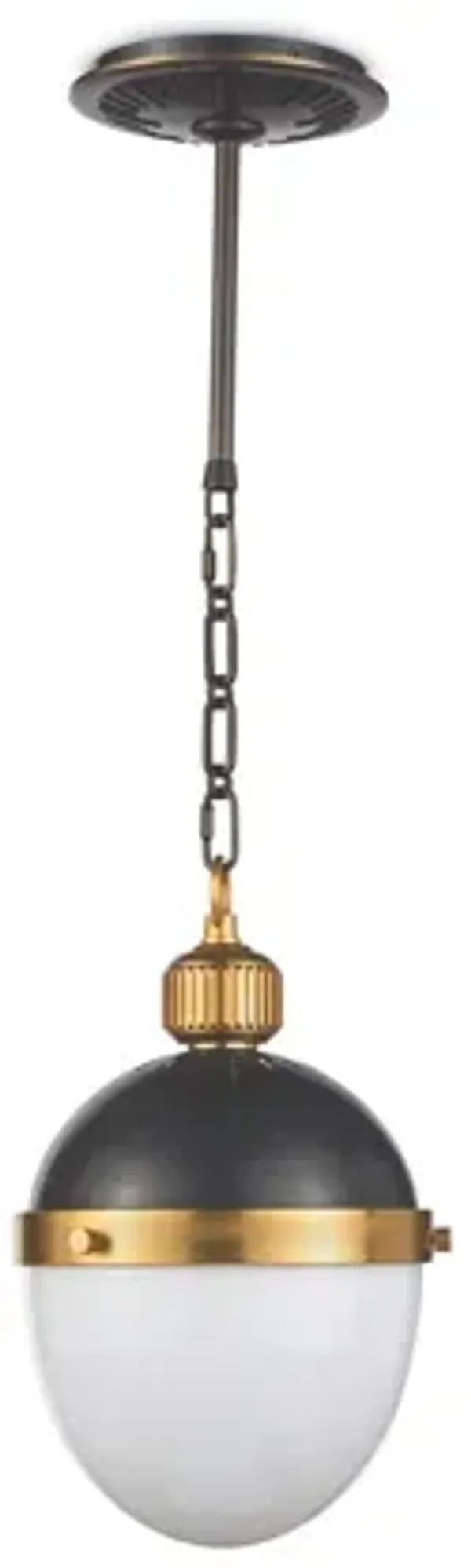 Otis Blackened and Natural Brass Small Pendant by Regina Andrew
