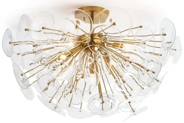 Poppy Clear Glass Semi Flush Mount by Regina Andrew