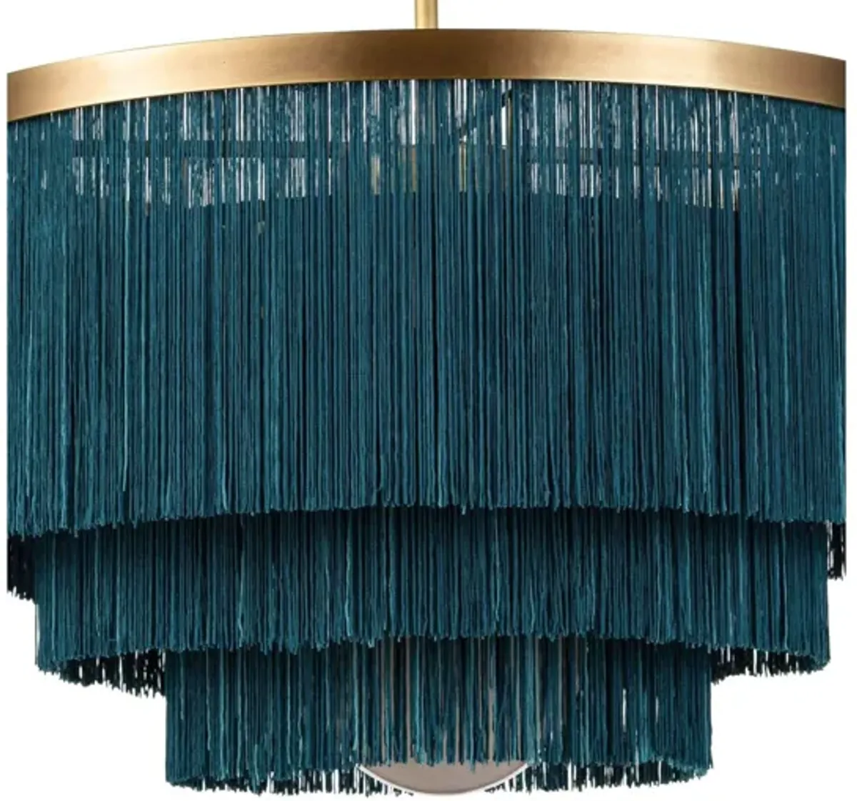 Cabaret Peacock Fringe Chandelier by Regina Andrew