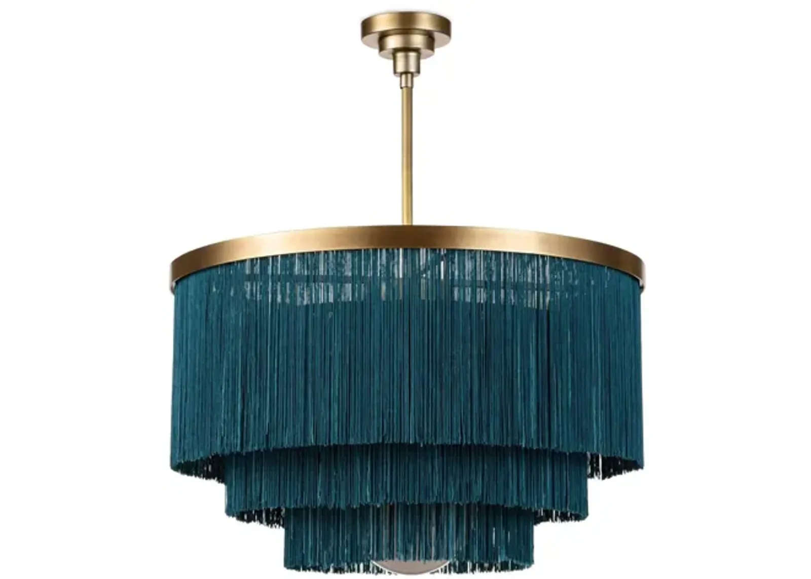 Cabaret Peacock Fringe Chandelier by Regina Andrew