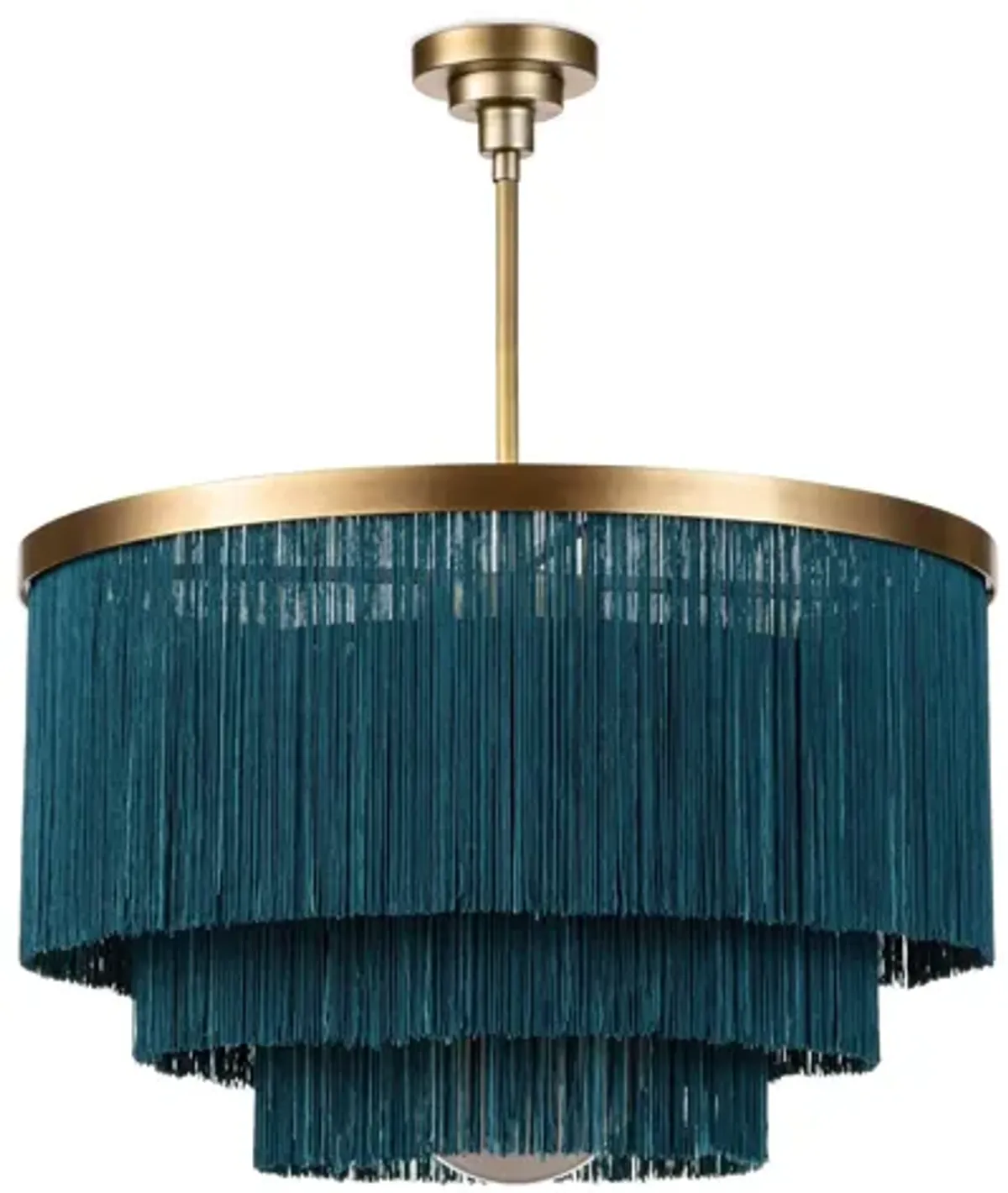 Cabaret Peacock Fringe Chandelier by Regina Andrew