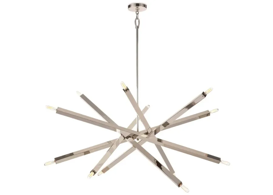 Viper Polished Nickel Chandelier by Regina Andrew