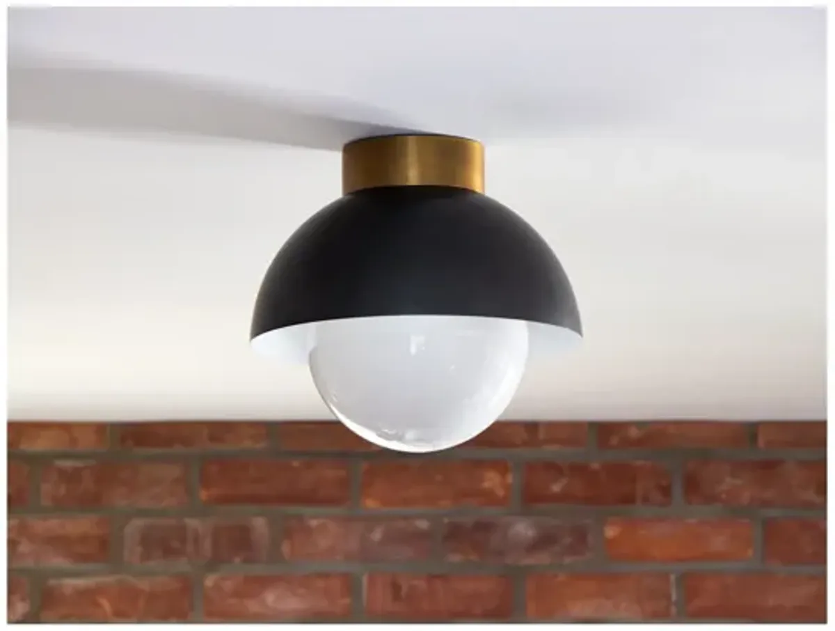 Montreux Oil Rubbed Bronze and Natural Brass Flush Mount by Regina Andrew