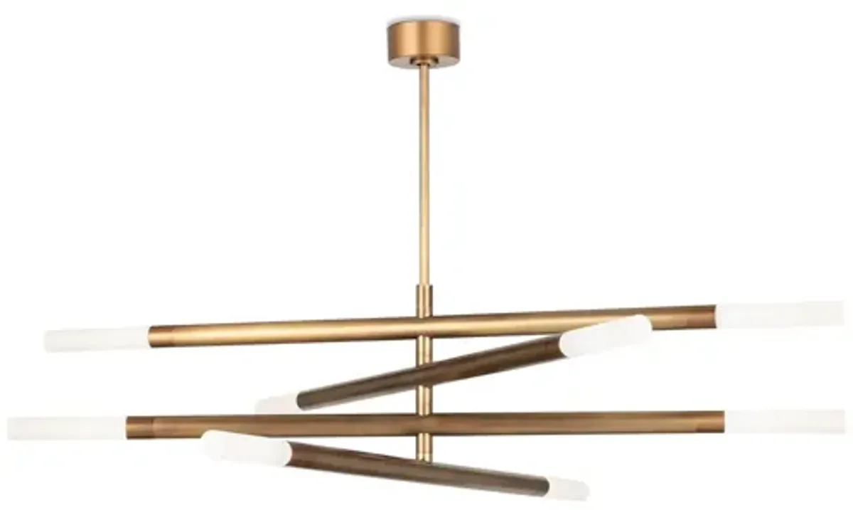 Wick Natural Brass Chandelier by Regina Andrew