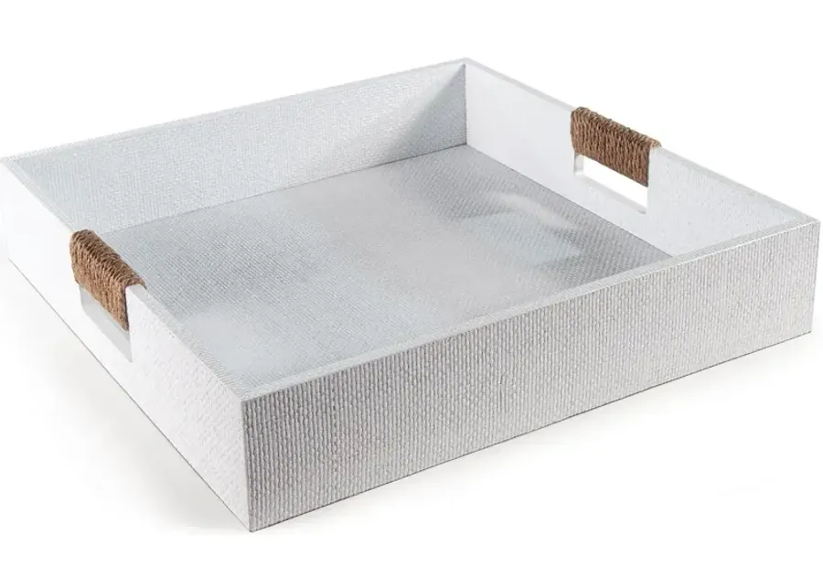 Logia White Square Large Tray by Regina Andrew