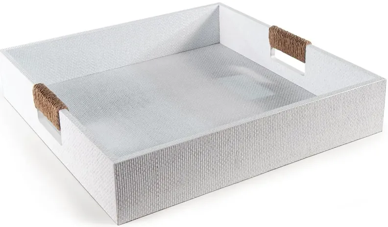 Logia White Square Large Tray by Regina Andrew