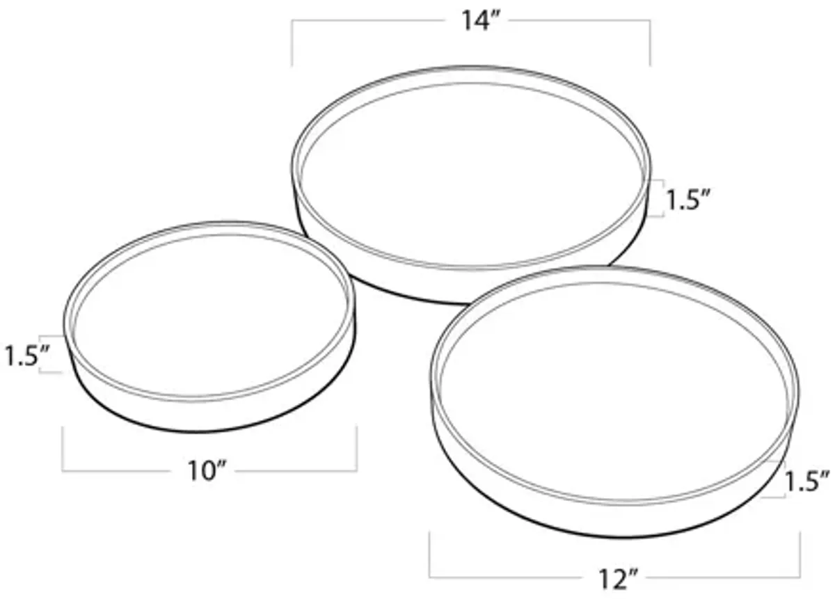 Mixer Trays, Set of 3 by Regina Andrew