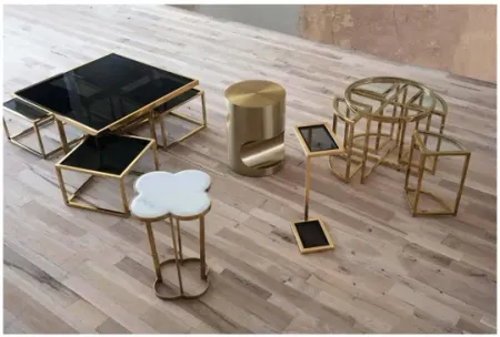 Natural Brass Clover Table by Regina Andrew