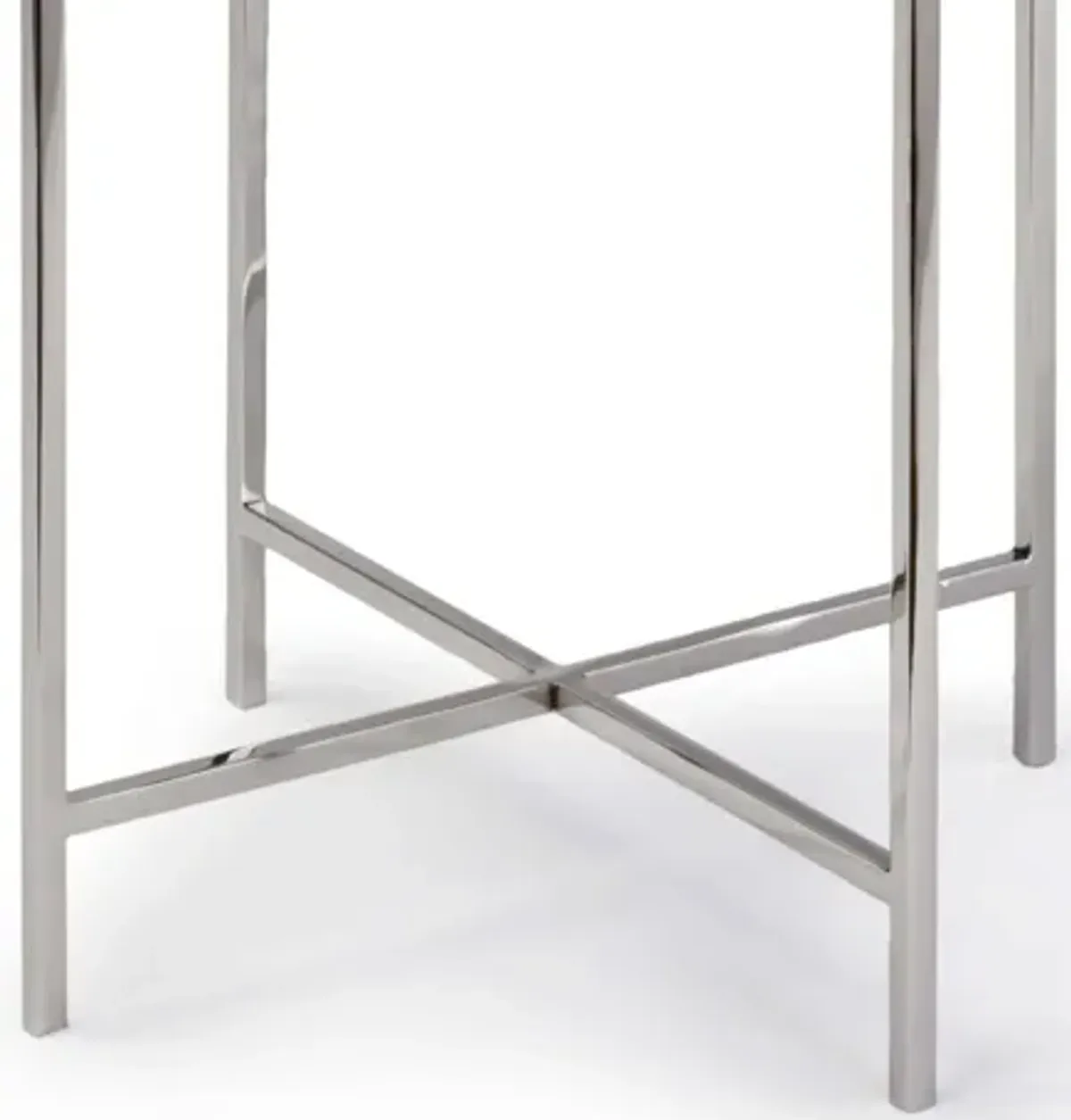 Bone Polished Nickel Drum Table by Regina Andrew