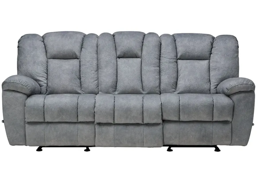 Boyne Pebble Reclining Glider Sofa with Drop Down Table