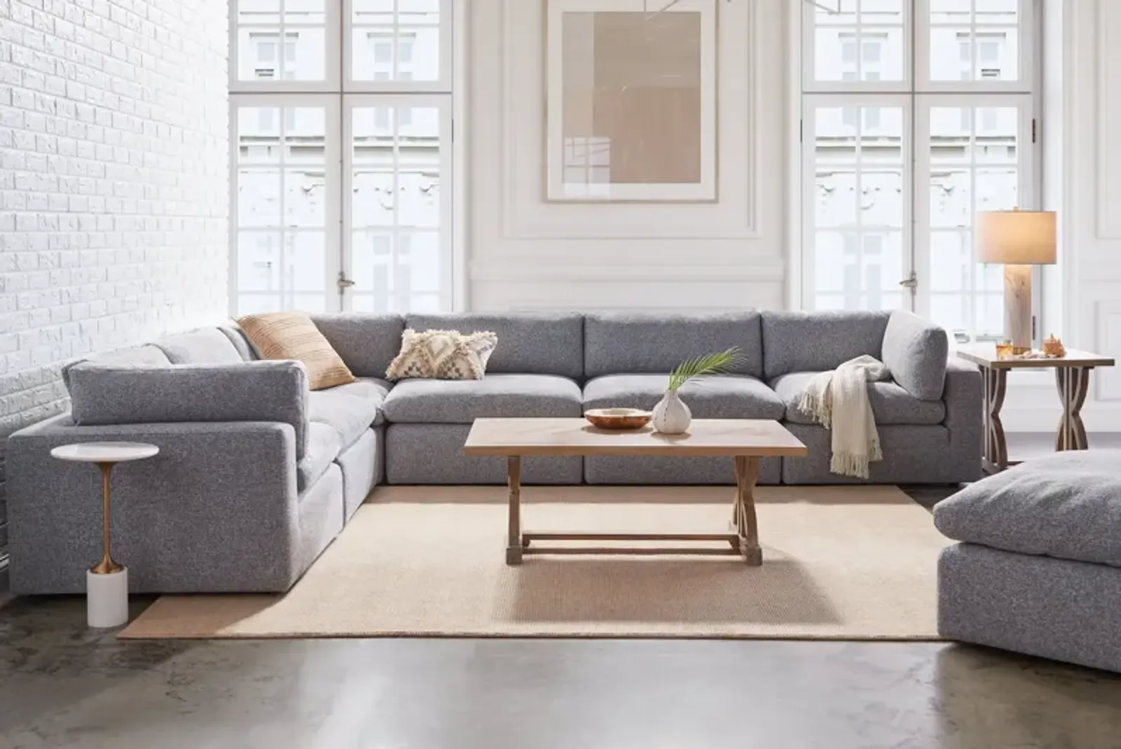 Hugg 7-Piece Modular Sectional with Ottoman