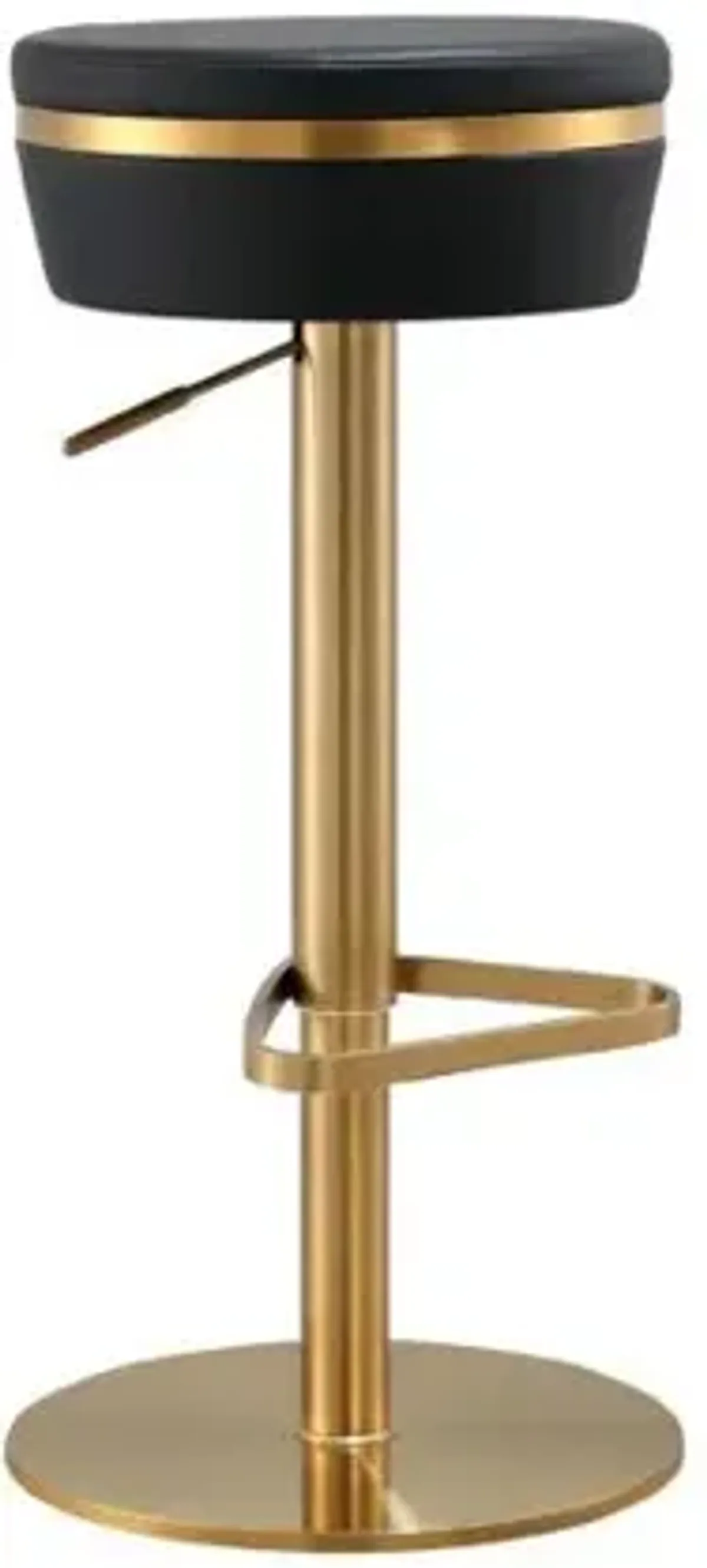 Astro Black and Gold Adjustable Stool