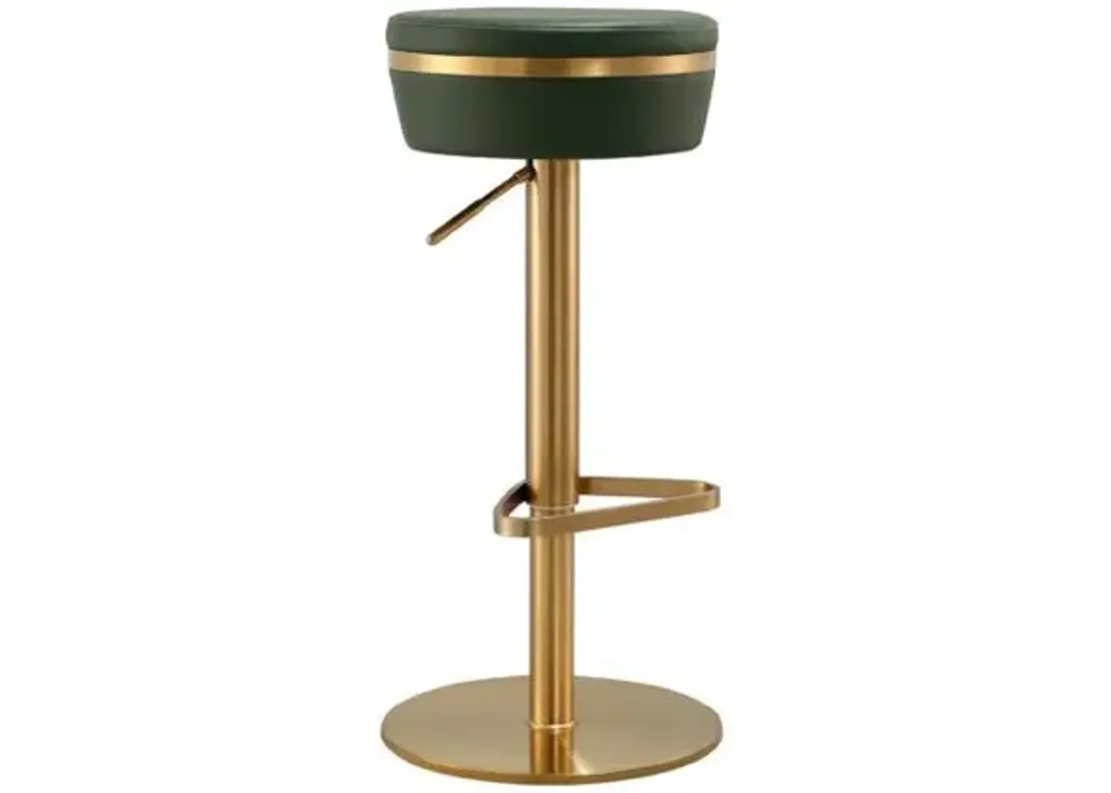 Astro Malachite Green and Gold Adjustable Stool