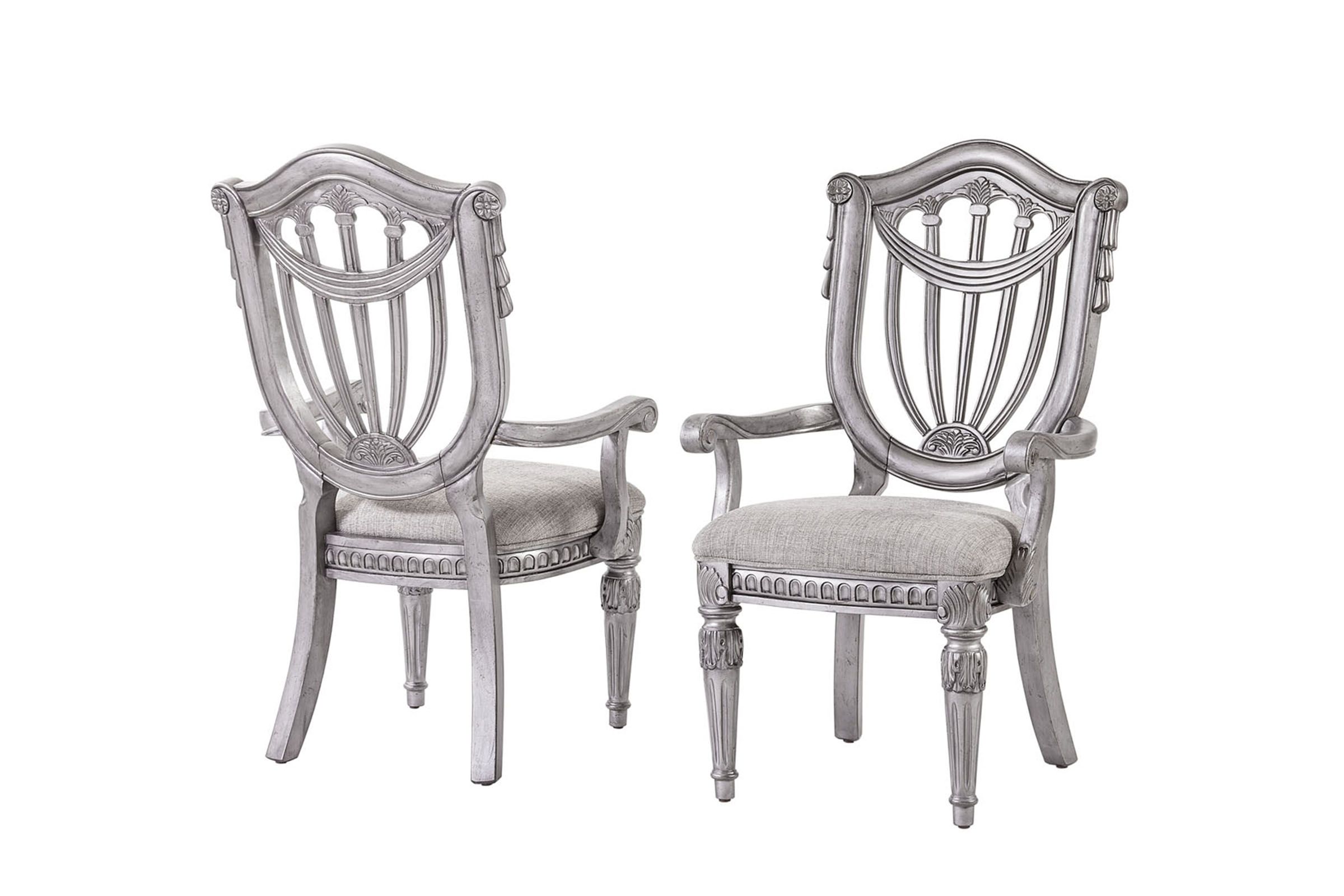 Estates Pedestal Table + 4 Wood Side Chairs + 2 Wood Arm Chairs