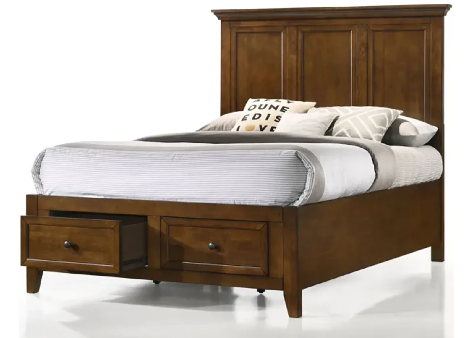 San Mateo Brown Full Storage Bed