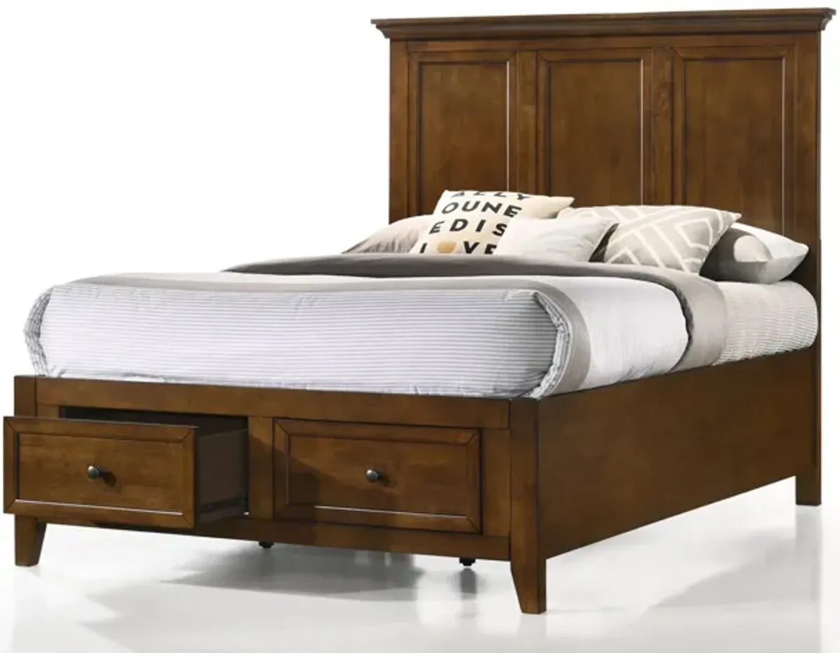 San Mateo Brown Full Storage Bed