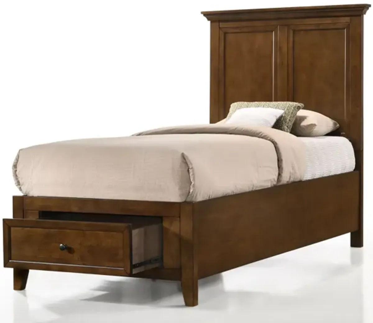 San Mateo Brown Twin Storage Bed