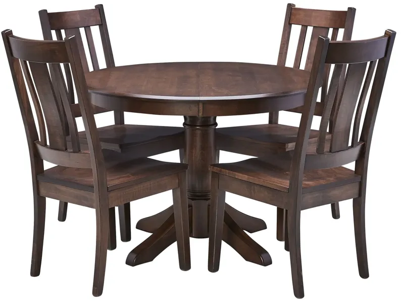 Ella 42" Round Table + 4 Chairs by Gascho