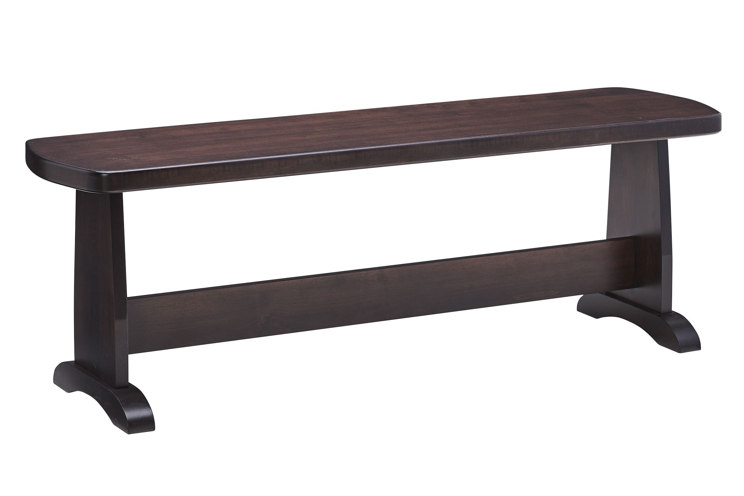 Covina Maple Wood Trestle Bench in Chocolate Finish by Gascho