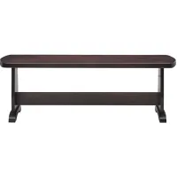 Covina Maple Wood Trestle Bench in Chocolate Finish by Gascho