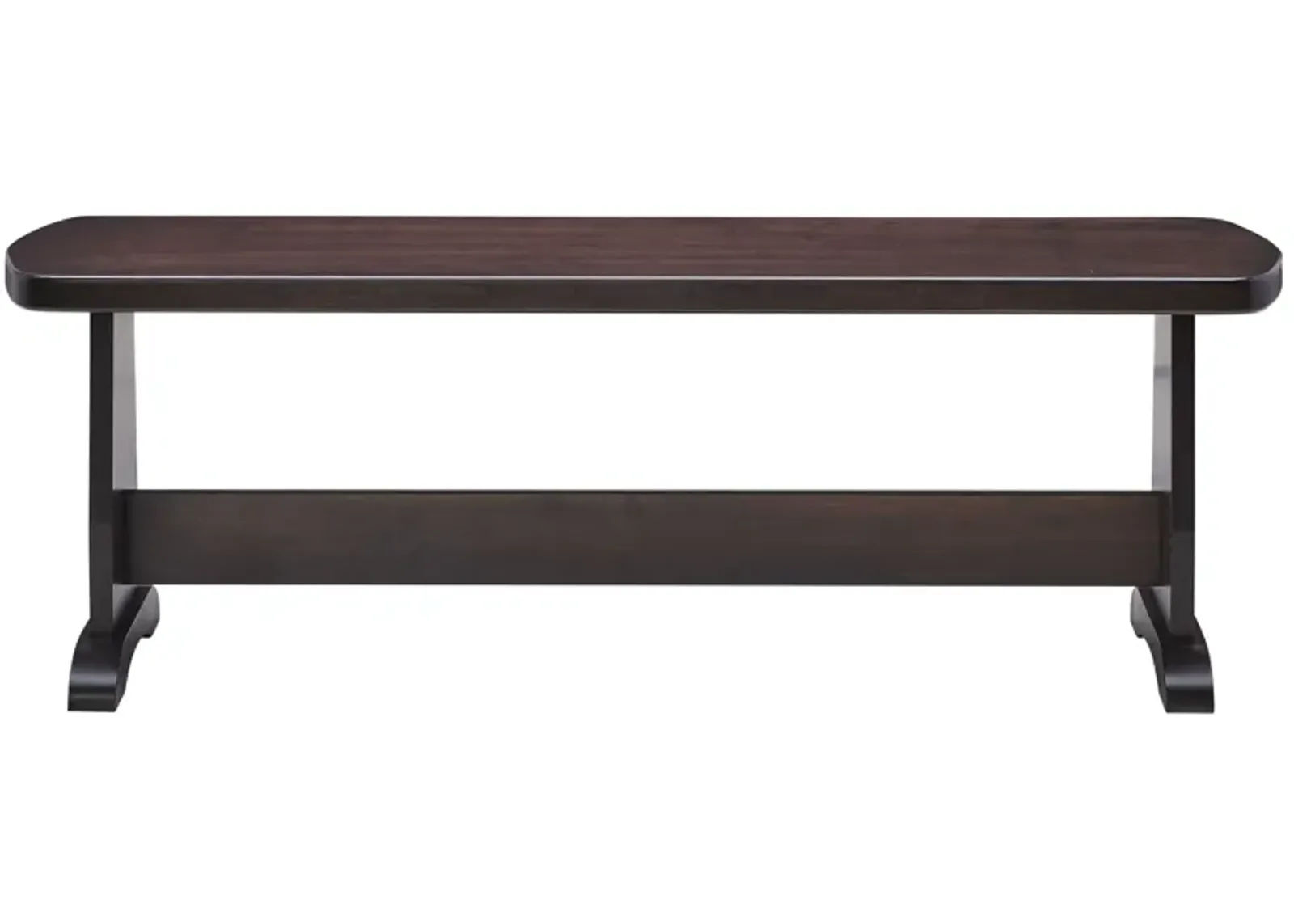 Covina Maple Wood Trestle Bench in Chocolate Finish by Gascho