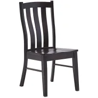 Covina Maple Wood Side Chair in Choclate Finish by Gascho