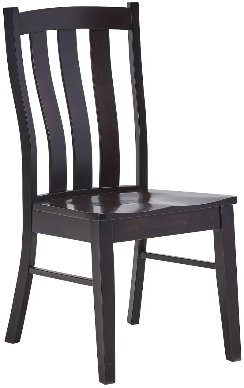 Covina Maple Wood Side Chair in Choclate Finish by Gascho