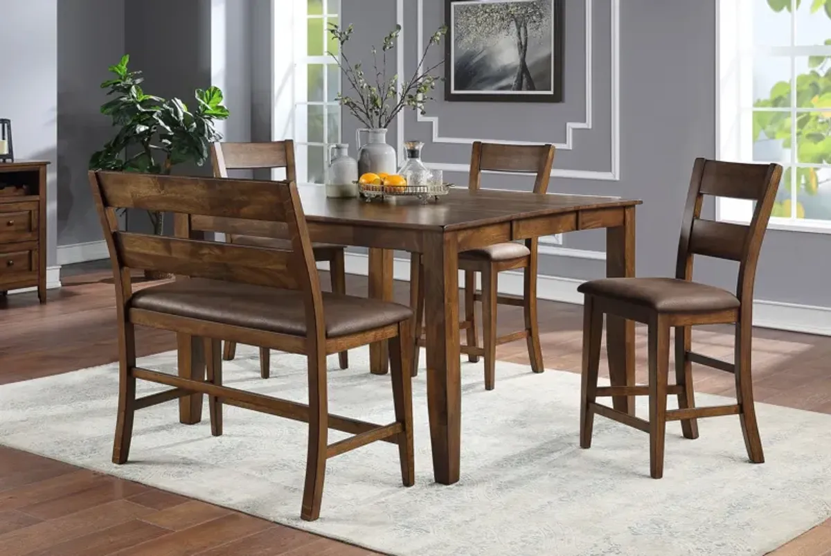 Mango Gathering Table + 4 Stools + Bench