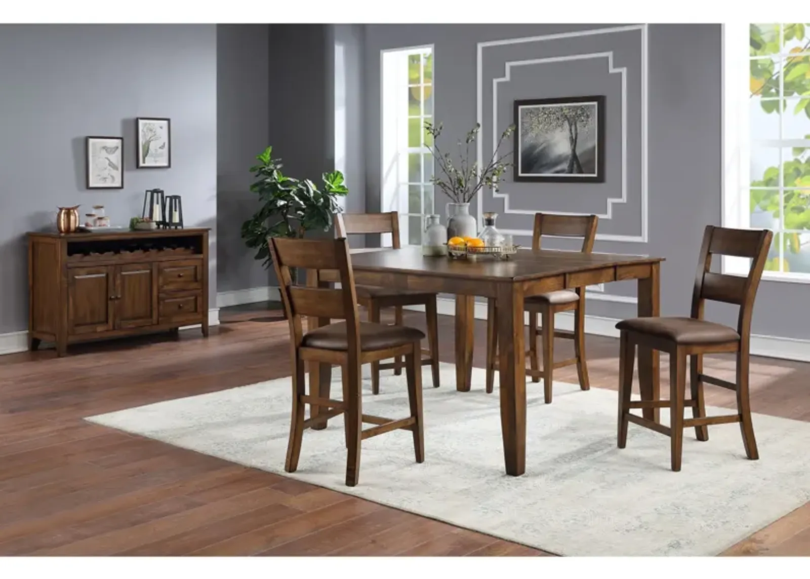 Mango Gathering Table + 4 Stools