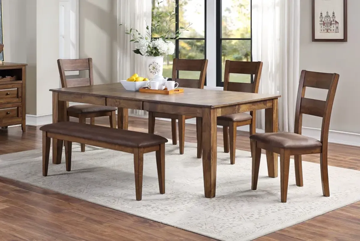 Mango Brown Extendable Dining Table (60"-78")