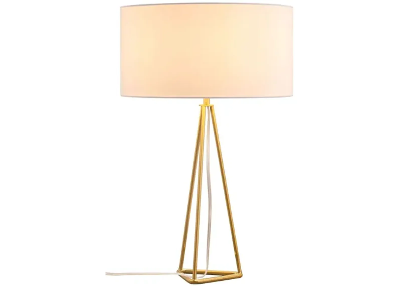 Sascha Table Lamp White & Brass