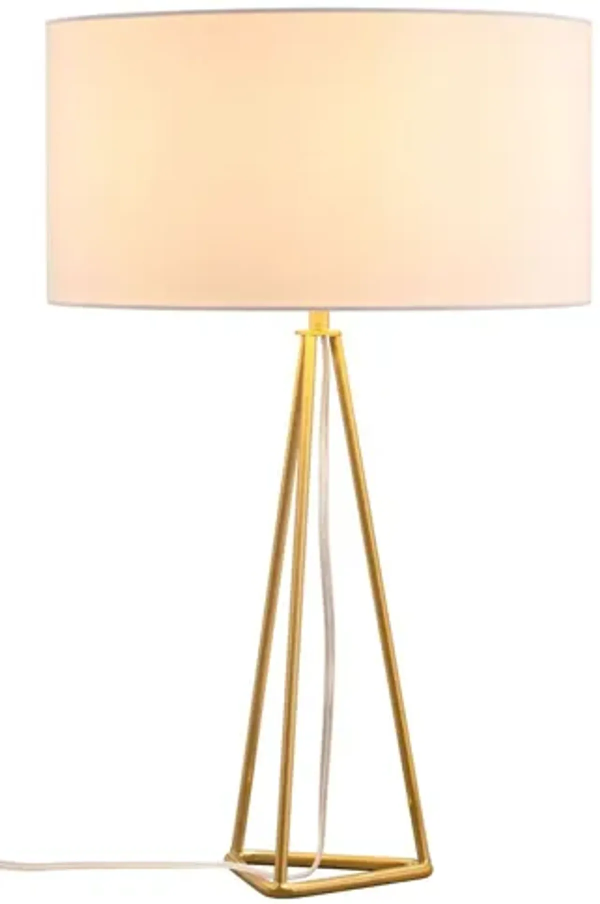 Sascha Table Lamp White & Brass