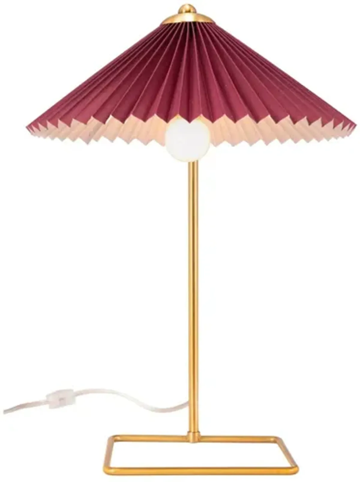 Charo Table Lamp Red & Gold