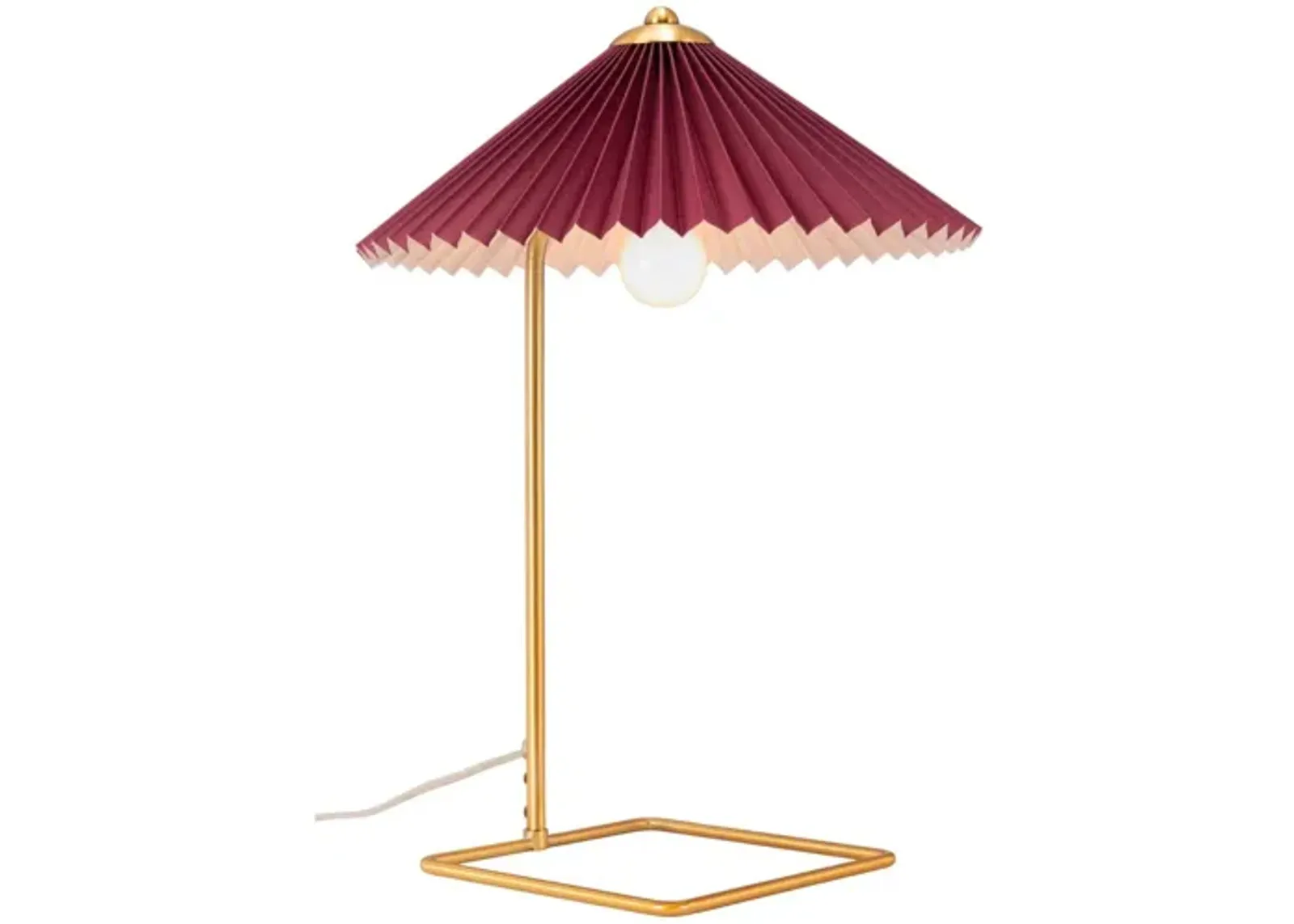 Charo Table Lamp Red & Gold