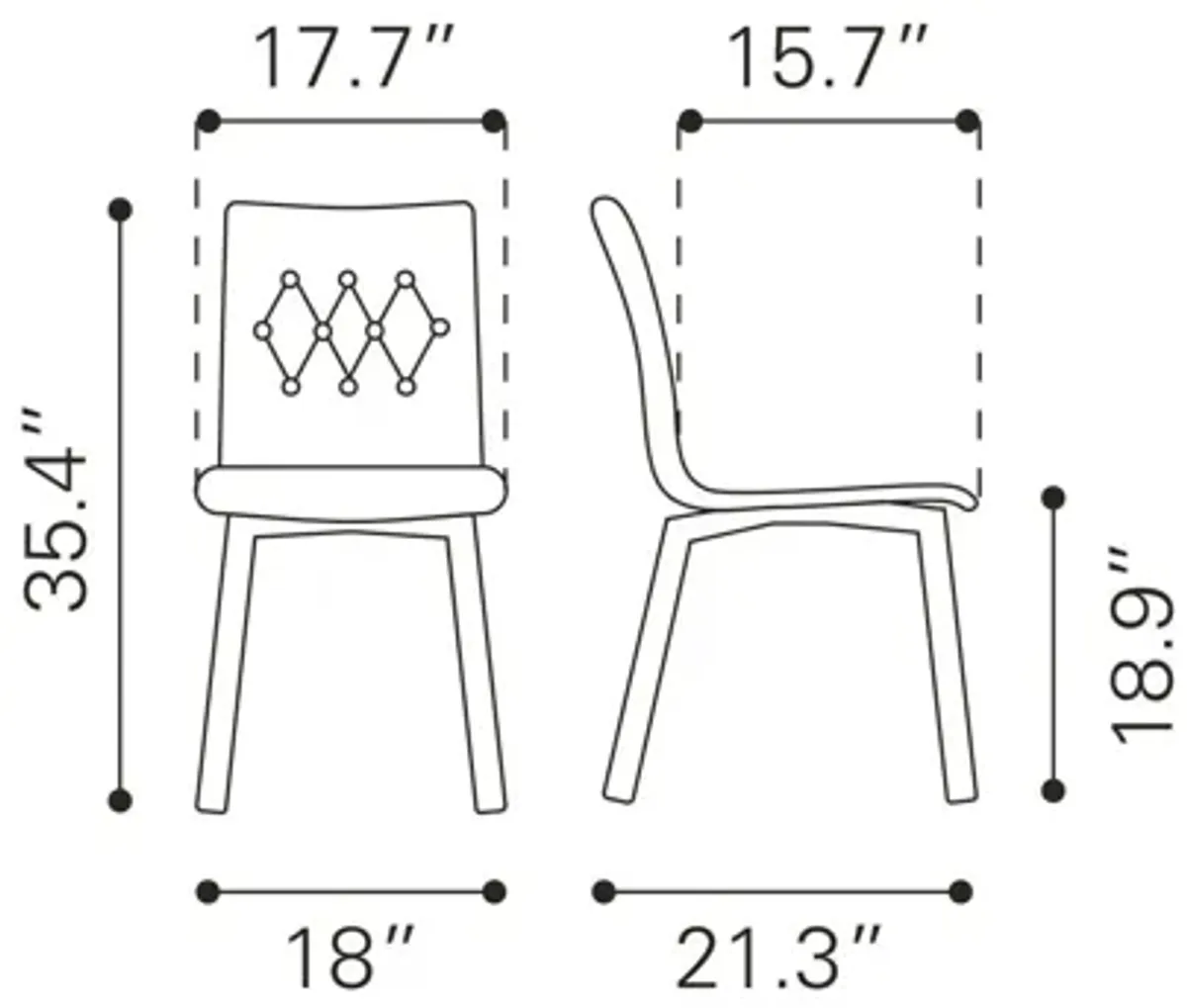 Orebro Graphite Dining Chair, Set of 2