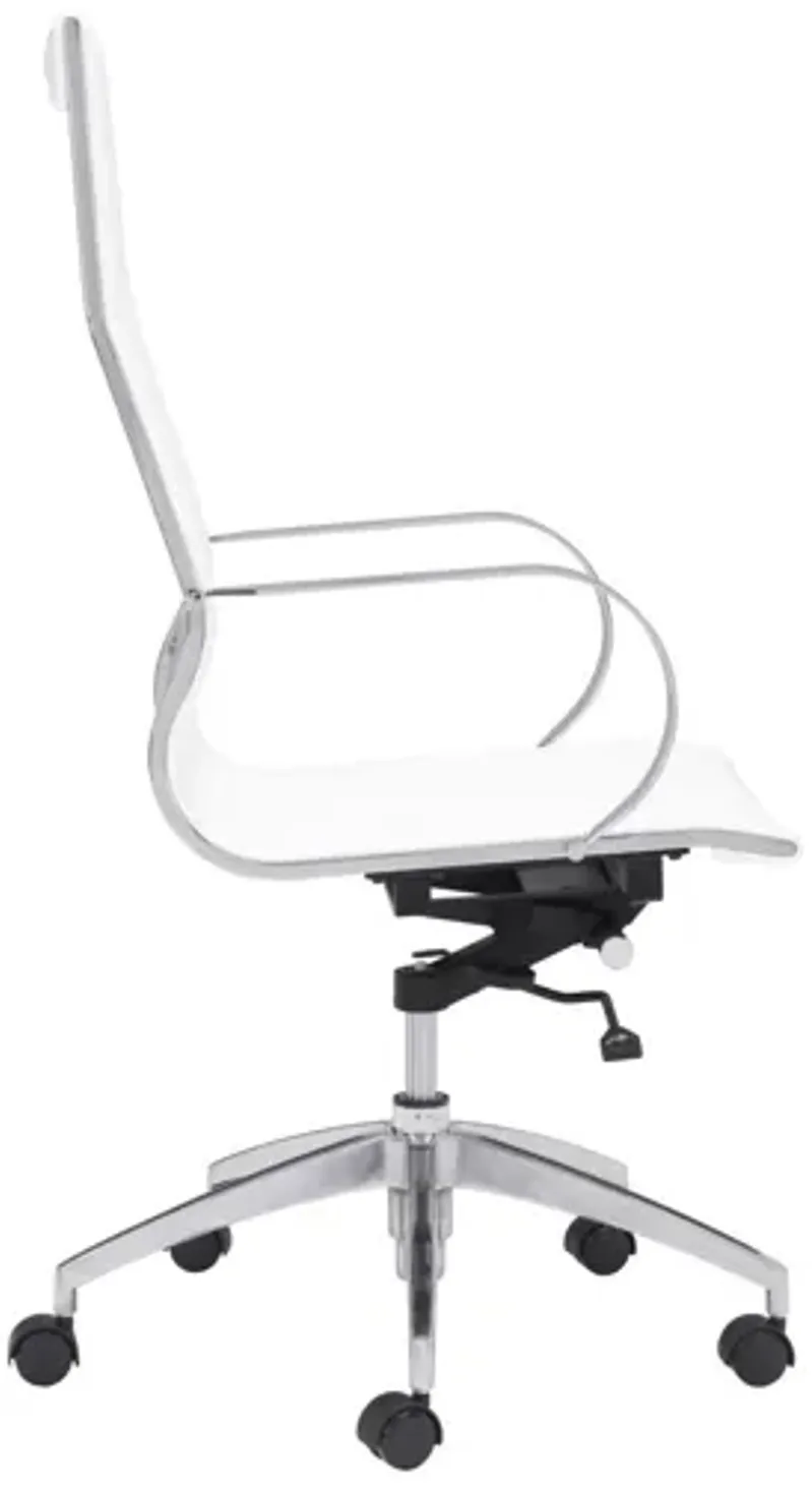 Glider High Back Office Chair White