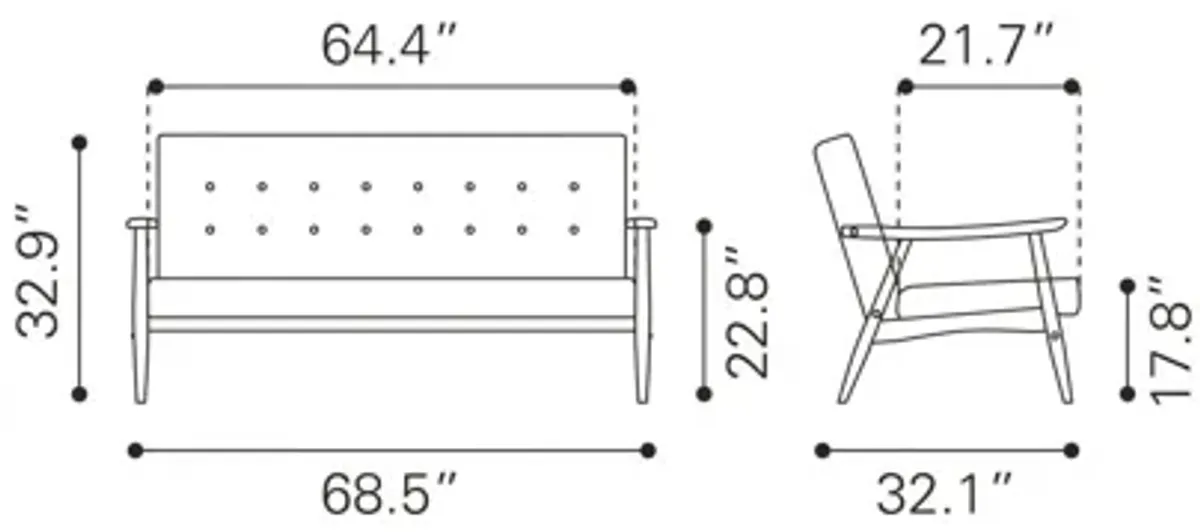 Rocky Putty Sofa