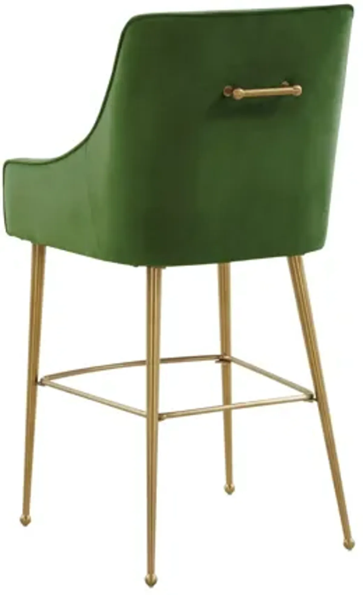 Beatrix Green Velvet Bar Stool - Gold Legs