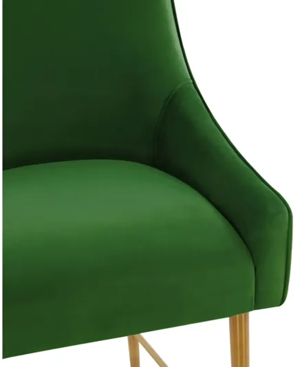 Beatrix Green Velvet Bar Stool - Gold Legs