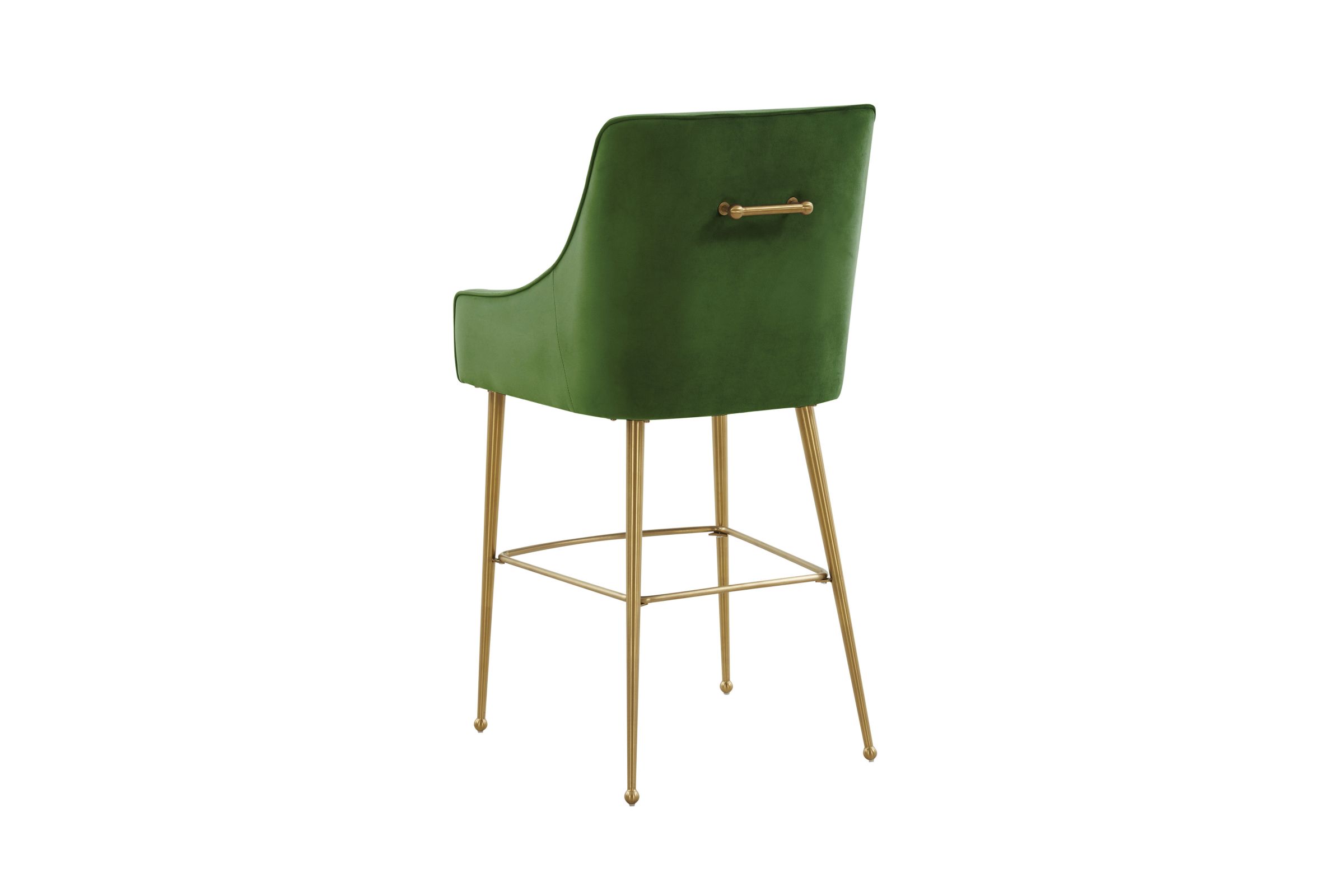 Beatrix Green Velvet Counter Stool Gold Legs