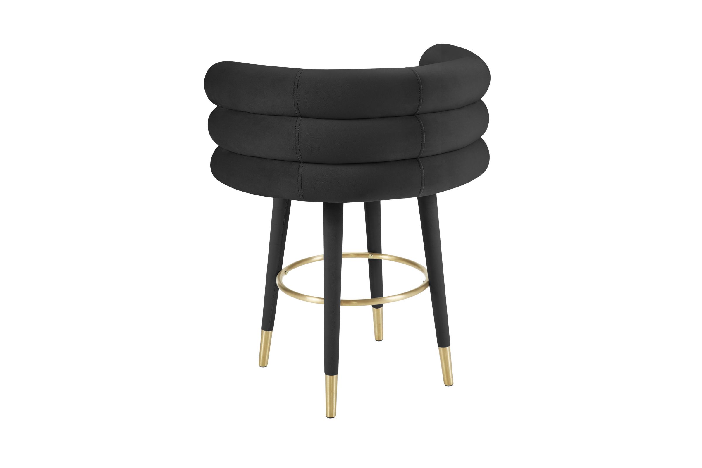 Betty Black Velvet Counter Stool