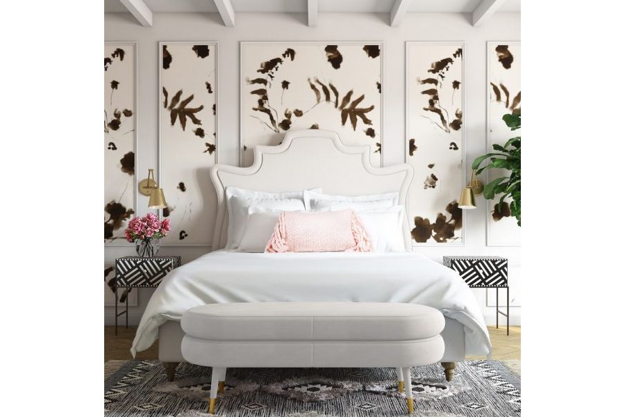 Betty Cream Velvet Bench