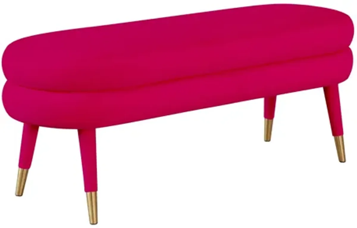 Betty Pink Velvet Bench