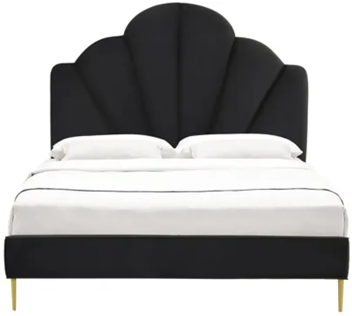 Bianca Black Velvet Bed in King