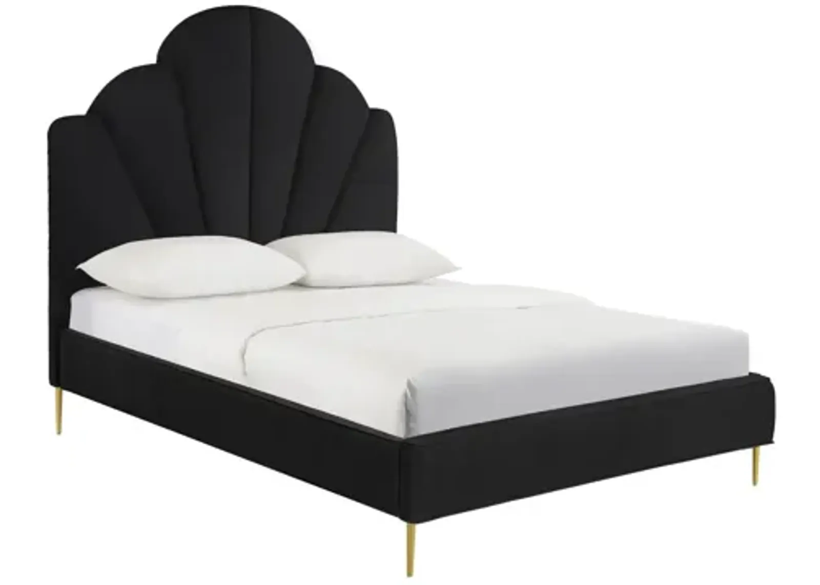 Bianca Black Velvet Bed in King