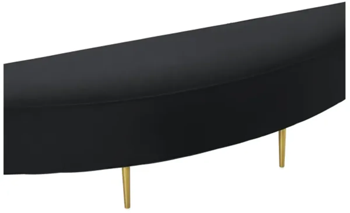 Bianca Black Velvet King Bench